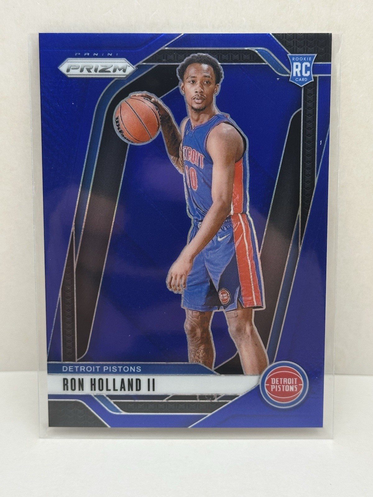 2024-25 Panini Prizm Ron Holland Blue True Rookie /199 No. 269 Pistons