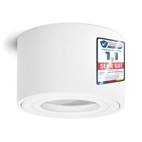 Aufbauleuchte SMOL-W Matt Weiß IP44 Inkl. Modul Led 2W Warmweiß 230V Deckenlampe