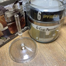 PYREX Part Stem Pump 6 Cup Coffee Pot Percolator Replacement Glass ONLY #7756