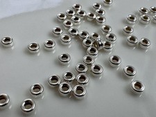 10 pcs- 3.2mm Roundel Spacer Bead 1.3mm hole size Sterling Silver .925 P2013