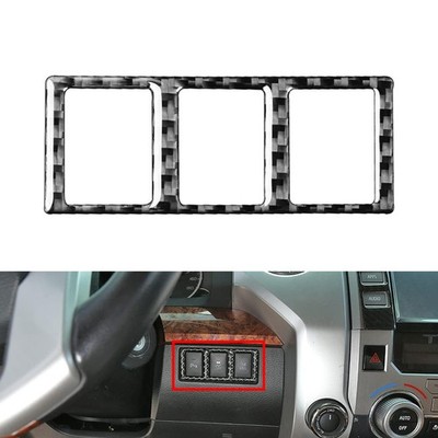 Kohlefaser-Innenmodusschalter-Abdeckungsverkleidung für Toyota Tundra 2014 2021