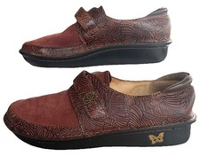 Alegria Brenna Brown Leather  Suede Boho Slip-on Shoe Women Sz US 9-9.5 EUC