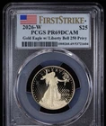 2026-W $25 1/2 Oz Proof Gold Eagle PCGS PR69DCAM First Strike 250th Bell Privy
