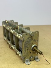 NOS Vintage 4505/4/380/LH Ganged Air Variable Capacitor w 1" Shaft From England