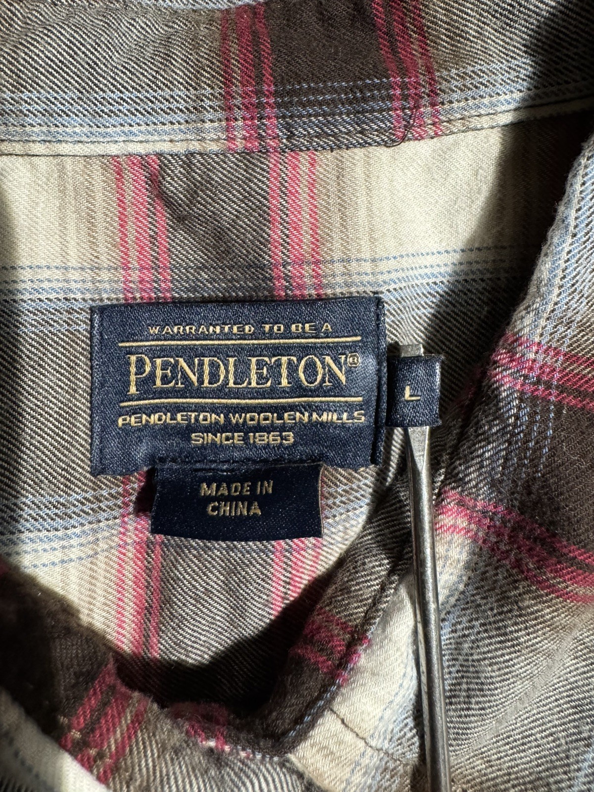 Pendleton Plaid Multi Colored Size Large Button D… - image 17