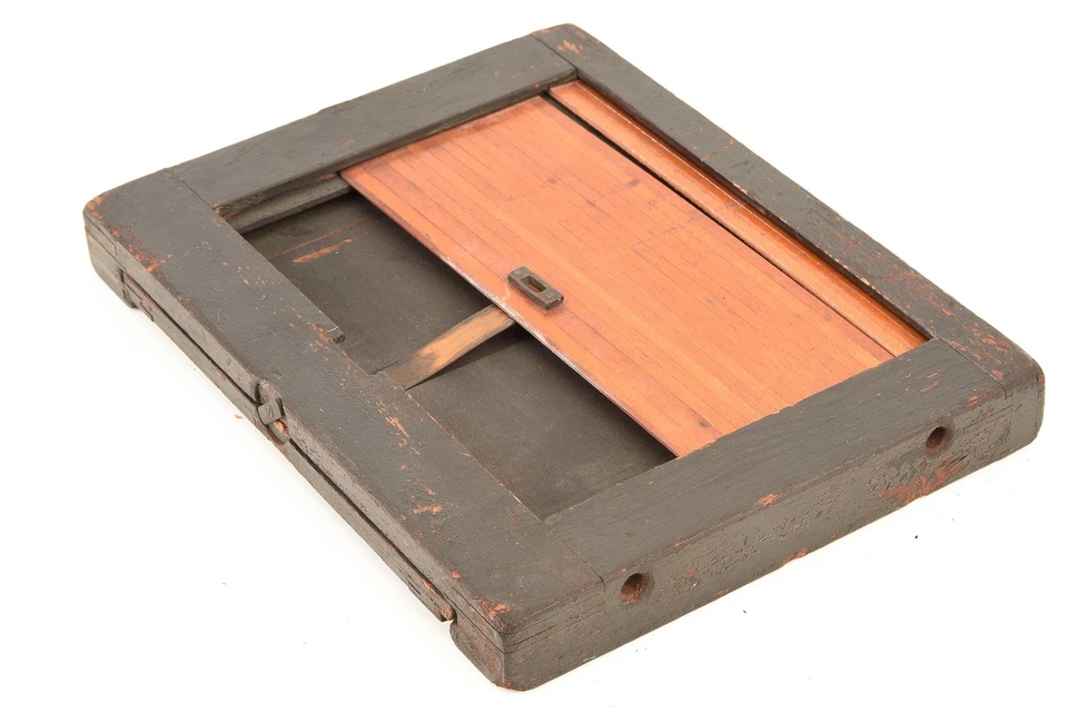 7x5'' Wooden Roller Blind Style Tambour Plate / Film Holder Rare Antique V29 - Image 3 of 4