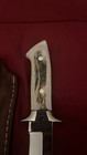 George Herron Custom Stag Chute Knife #2275- orig Sheath -Loveless Era . Rare! — photo 5