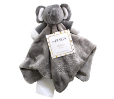 mDesign Nunu Gray Elephant Plush Lovey Security Blanket Blankie 14" NEW