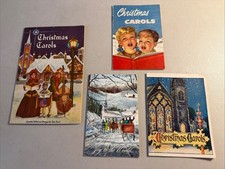 4 Lot Of Vintage Christmas Carol Booklets - John Bach, 1956 Christmas Club