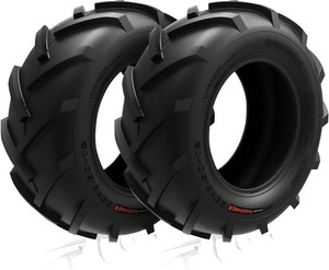 Two 23x10.50-12 23x10.5-12 23x10.5x12 Lawn Mower Super Lug Tres 6 Ply