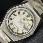 JAPAN 6319A VINTAGE SEIKO 5 AUTOMATIC MENS WHITE COLOR DIAL WATCH a702713-1