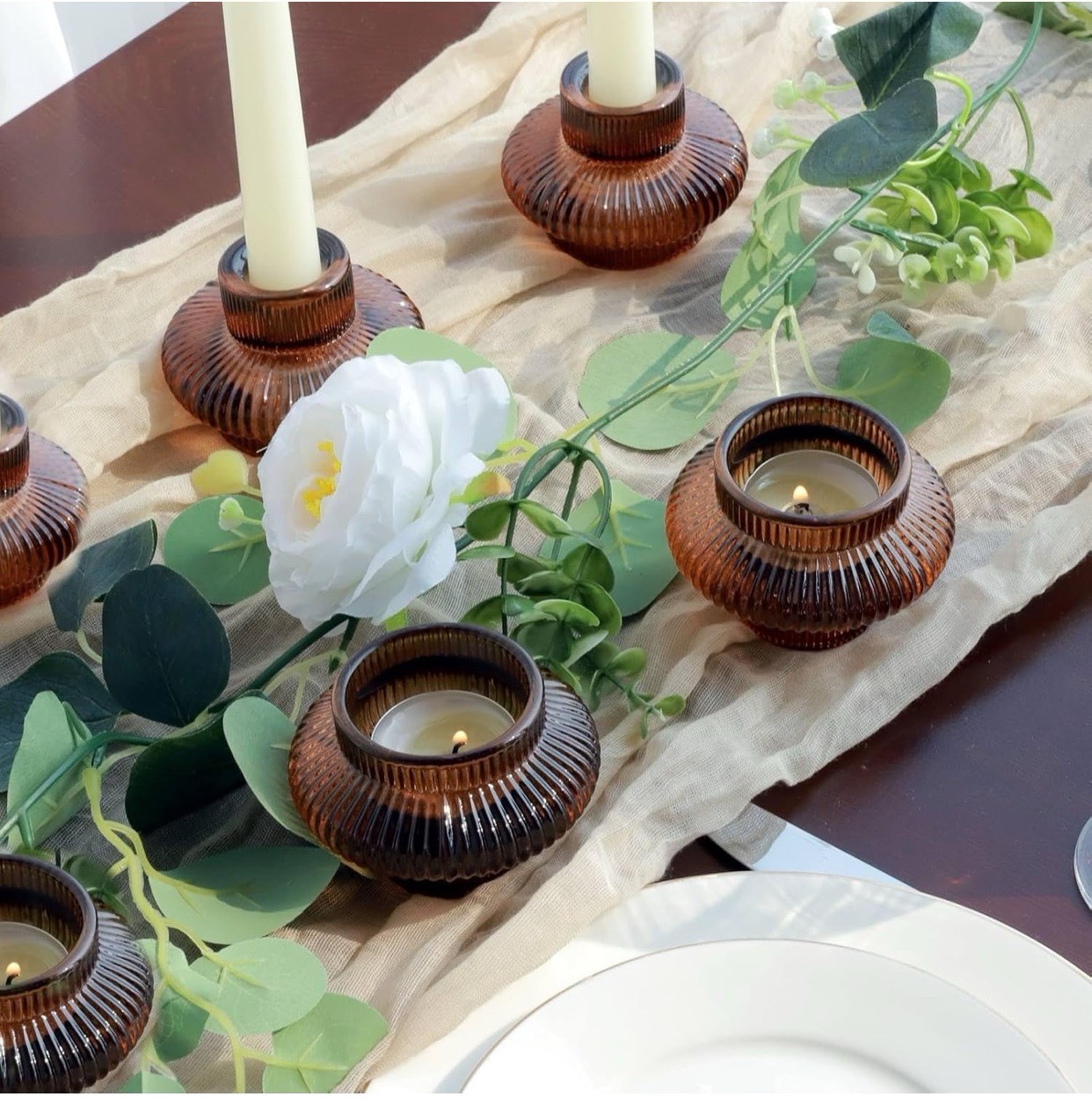 S Set Of 6, Old Fashioned Candle Sticks Holder Deco