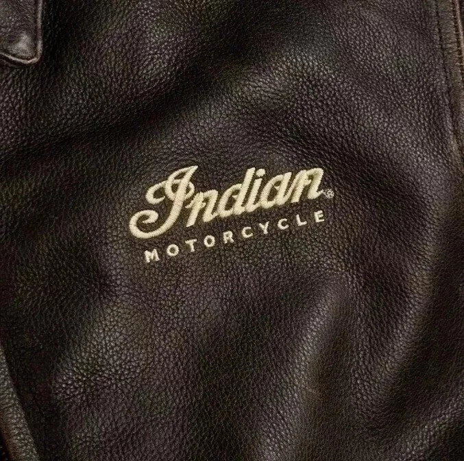 Men's New Indian Motorcycle Distressed Genuine Cowhide Leather Biker Jacket - Image 4 of 4