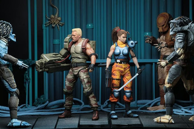 NECA ALIEN VS PREDATOR 7'' SCALE ACTIONFIGUR - DUTCH & LIN ARCADE 2 PACK