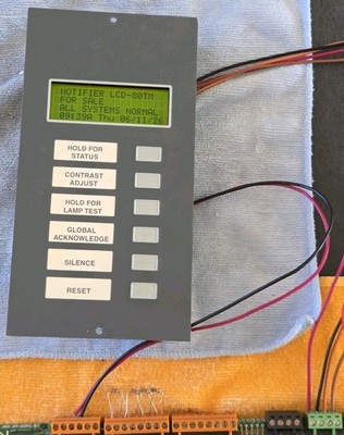 NOTIFIER LCD-80TM - 80 CHARACTER LCD DISPLAY/CONTROL ANNUNCIATOR - PRE-OWNED