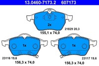 Bremsscheiben-BremsbeläGe-Kit ATE 13.0460-7173.2 Opel 16 05 032