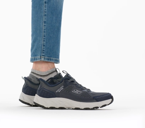 Skechers Schuhe Herren Slipper Slipper Komfort Freizeit Navy Trail Memory Foam 237800 - Video 1 von 1