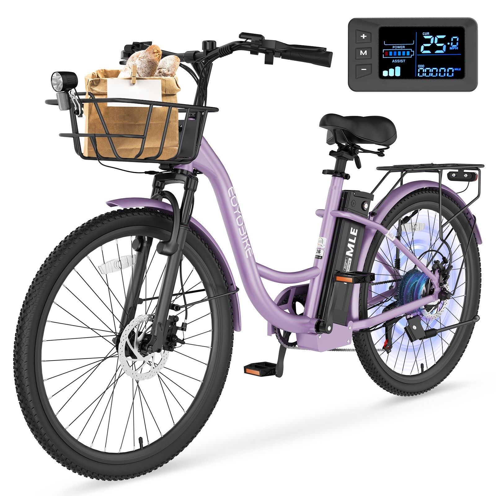 NAIZEA 24" Electric Bike for Adults Women 700W Peak Power City Commuter E Bikes