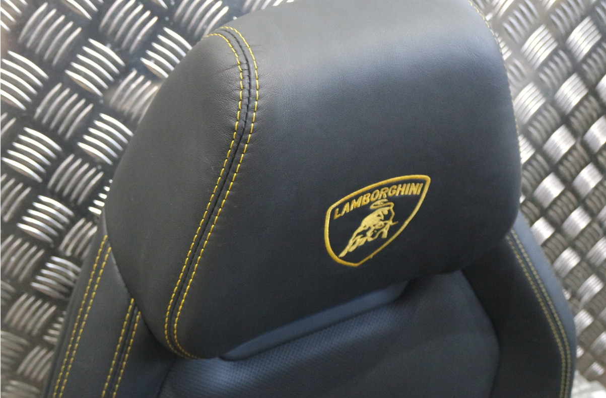 Lamborghini Urus Front Left driver side SEAT OEM Black with yellow stitch