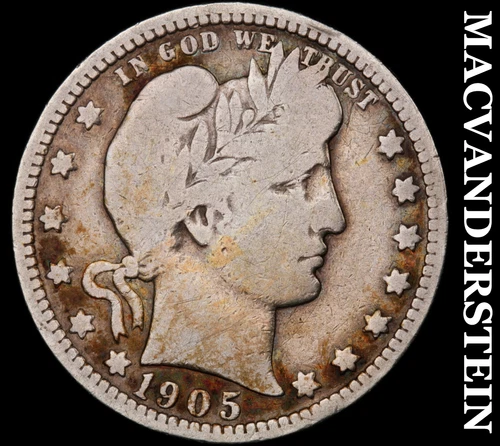 1905-O Silver Barber Quarter - Scarce  Semi-key  Better Date  No Reserve  #i1631