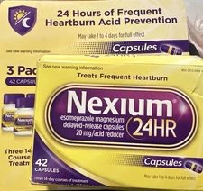 Nexium 24HR Acid Reducer 20mg - 42 Capsules, Exp 05/27 Free Shipping