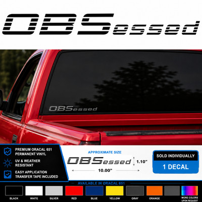 Retro ''OBSessed'' Vinyl Decal | 454SS OBS Style Silverado Sierra C1500 K1500