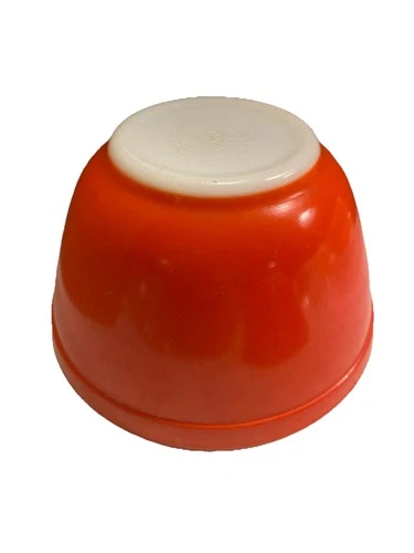 Vintage Pyrex Primary Colors Red Mixing Bowl 401 Size 1.5 Pint 1960's