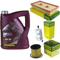 MANN-FILTER Inspektionspaket 5L Mannol Diesel Tdi 5W-30 FüR Vw Golf V 1.6 Fsi
