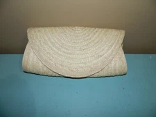 Mark and Graham Palm Leaf Rounded Clutch Large NO MONO