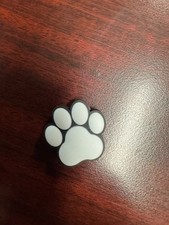 WHITE PAW PRINT DOG CROC shoe Charm