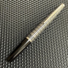Pilot Elite Fountain Pen Nib-F 18K 750 H876 Black Check Pattern Vintage Japan