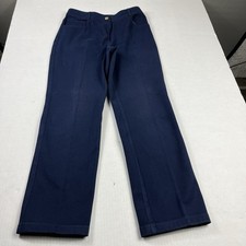 St. John Dress Pants 4 Navy Blue Straight Leg Trousers Career Work Minimalist