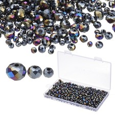 1000Pcs Rondelle Crystal Beads 4-8mm Faceted Glass Loose Beads for Jewelry