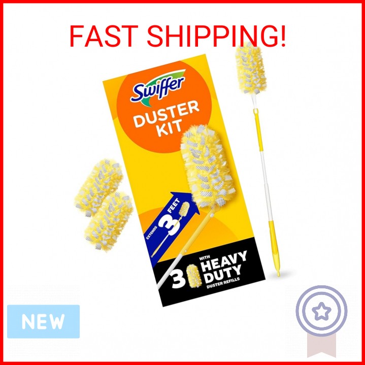 Swiffer Duster Heavy Duty 3 ft Extendable Handle Starter Kit