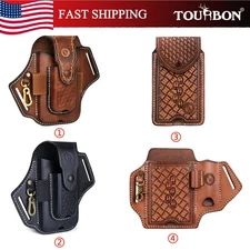 TOURBON Leather Cell Phone Belt Holster Phone Case Wallet in US-Multiple Choices