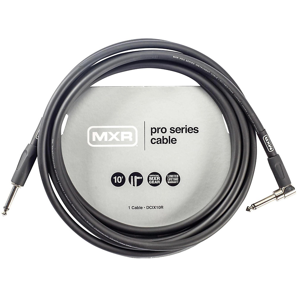 Dunlop MXR Pro Series Angled to Straight Instrument Cable 10 ft Black 5090₽