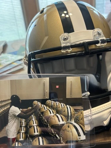 Alvin Kamara New Orleans Saints Signed Helmet Full Size Replica RADTKE