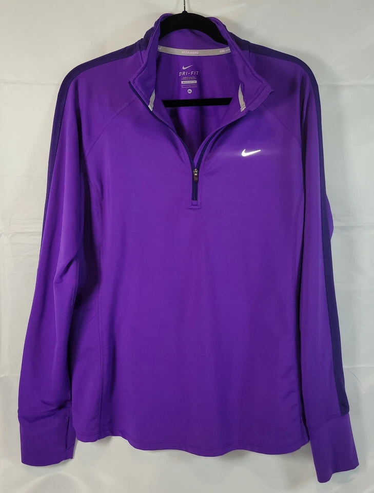 Pullover para mujer Nike Dry Fit XL púrpura correr senderismo entrenamiento Foto 2 de 4