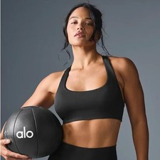 ALO Yoga Airlift Advantage Racerback Bra Black Medium New With Tags
