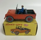 Vintage Dinky Toys 340 Land-Rover Orange With Figure In Original Box