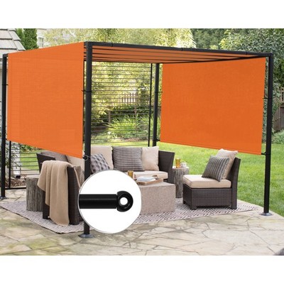 Universal Pergola Canopy Replacement Cover Shade Cloth with Grommets Rods Orange