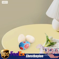 Fake Nest Eggs Wooden Easter Eggs Hand Painted for Craft Eggs Decoration 50Pcs