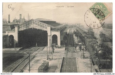 AZOP5-0455-18 VIERZON La Gare Postkarte
