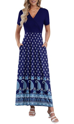 #ad #ad Maxi Dresses for Ankle Length Floral Print Beach Long Flowy Dress with Pocket... $52.04