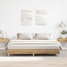 Bed Frame without Mattress Artisan Oak 180 x 200 cm Engineered Wood
