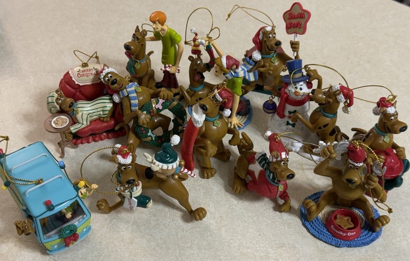 Vtg Lot of 12 Hanna-Barbera's Scooby Doo Christmas Tree Ornaments