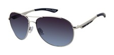 Southpole Modern Vented Lens Metal Aviator Silver  Blue