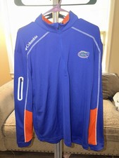 Columbia Florida Gators Blue Orange Jacket Quarter Zip NCAA L