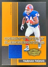 Thurman Thomas 2006 Donruss Threads Century Legends Game Used Patch Bills /250