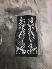 PrettyLittleThing Black Embellished Strapless Bodycon Mini Dress